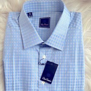 David Donahue Checkered Men's Shirt / 100% COTTON/18.5